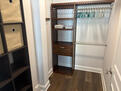 Shelving and cubbies in closet