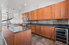 Equipped kitchen with wine refrigerator