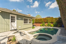 Very private yard includes jacuzzi and pool
