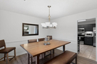 Plentiful seating in dining room.