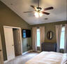 Master bedroom King bed with vaulted high cei