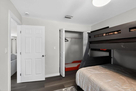 Modern bunk room perfect for kids or extra gu