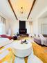 couch brown and beige coffee table