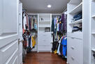 Walk in closet in master bedroom