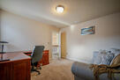 Office with large L-shaped desk