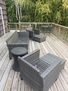 patio seating/outdoor table overlooking yard
