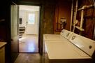 Laundry room with folding table/storage hutch