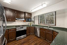 Spacious kitchen with modern appliances