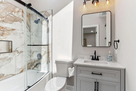 Master bedroom with shower/bath combo and sky