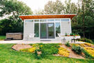 Shed with office, small gym and hot tub
