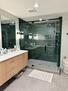Ensuite bath, double shower