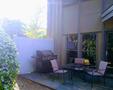 Private patio with gas grill