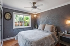 Bedroom 1 with built in drawer dresser storag