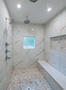Waterfall dual shower + shower bench bench wi