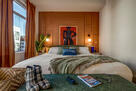 Bedroom with a comfy king bed and Smart TV