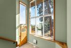 Dramatic vaulted front entrance.