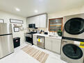 stove, washer,dryer and kitchenette,