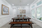 Sunlit dining room for gatherings