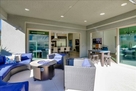 Circular seating for 8-10 people and firepit