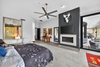 Gas fireplace and smart TV