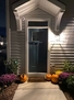 Front door of home in the evening during fall