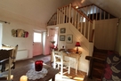 Hearth room overlooking the loft bedroom