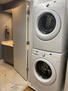 Stackable front loading W/D in walk-in closet
