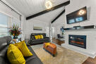 Living room with fireplace