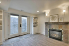 French Doors & Fireplace