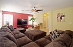 LCD smart TV in the living room space