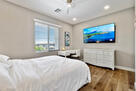 LG bed up, TV, Desk