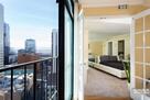 View into Master bedroom through balcony