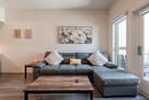 Living room with sofa bed and TV