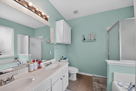 Primary bath includes separate shower and jet