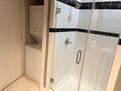 New glass door shower