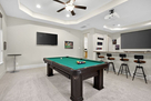 Entertainment space with pool table