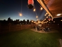 walking out the slider at night to back yard