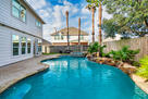 Large pool and hot tub