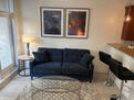Living Room with abstract art
