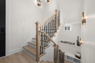 Sophisticated staircase & landing w/seating a