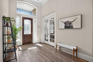 Bright entryway with modern decor