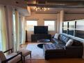 Living room with leather sectional