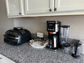 Coffee both drip and Keurig, smokeless grill