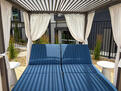 Year-round pool and hot tub with cabanas