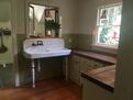 Original Farm sink, Heath Tile and Heart Pine