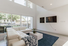 Living room with wall mounted TV