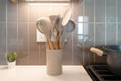 Stylish kitchen countertop setup