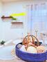 decorative cart on dining table