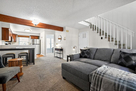 open concept living and dining area