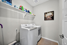 Full size washer and dryer located in upstair